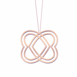 Medium pink heart necklace