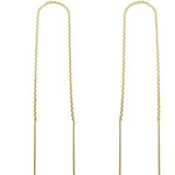 925 sterling silver chain wire earrings, 18k gold plated
