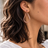 Boucles dormeuse Sarah  argent 925 Doré Rose