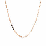 Collier Ellipse Rond Argent Doré Rose