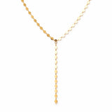 Collier Ellipse  Y en Argent Doré