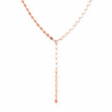 Collier Ellipse  Y en Argent Doré Rose