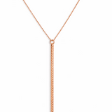 925 Sterling Silver Rose Gold Plated Stem Necklace