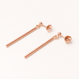 Boucles Diamond Courte Argent 925 Doré Or rose