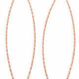 Boucles d’oreilles Fil Diamond – Argent 925 doré rose