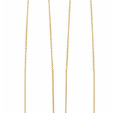 925 sterling silver chain wire earrings, 18k gold plated