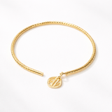 CHISELED 925 SILVER GOLD-PLATED BANGLE