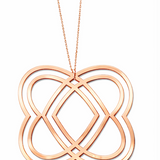 Large rose heart necklace