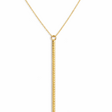Gold Plated 925 Sterling Silver Stem Necklace