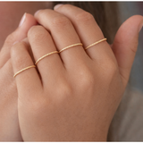 Bague Diamond simple Argent Doré