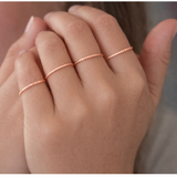 Bague Diamond simple Argent Doré Rose