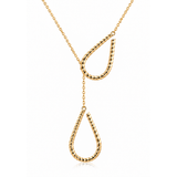 Collier Lariat Argent 925 Doré or jaune