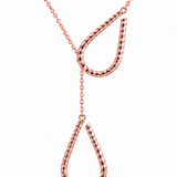 Collier Lariat Argent 925 Doré or rose