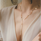 Collier Ellipse  Y en Argent Doré