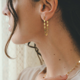 Ellipse Earrings in Gold-Plated 925 Sterling Silver
