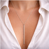 Gold Plated 925 Sterling Silver Stem Necklace